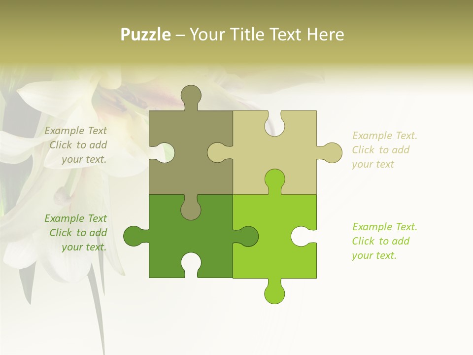 Beauty Lily Group PowerPoint Template