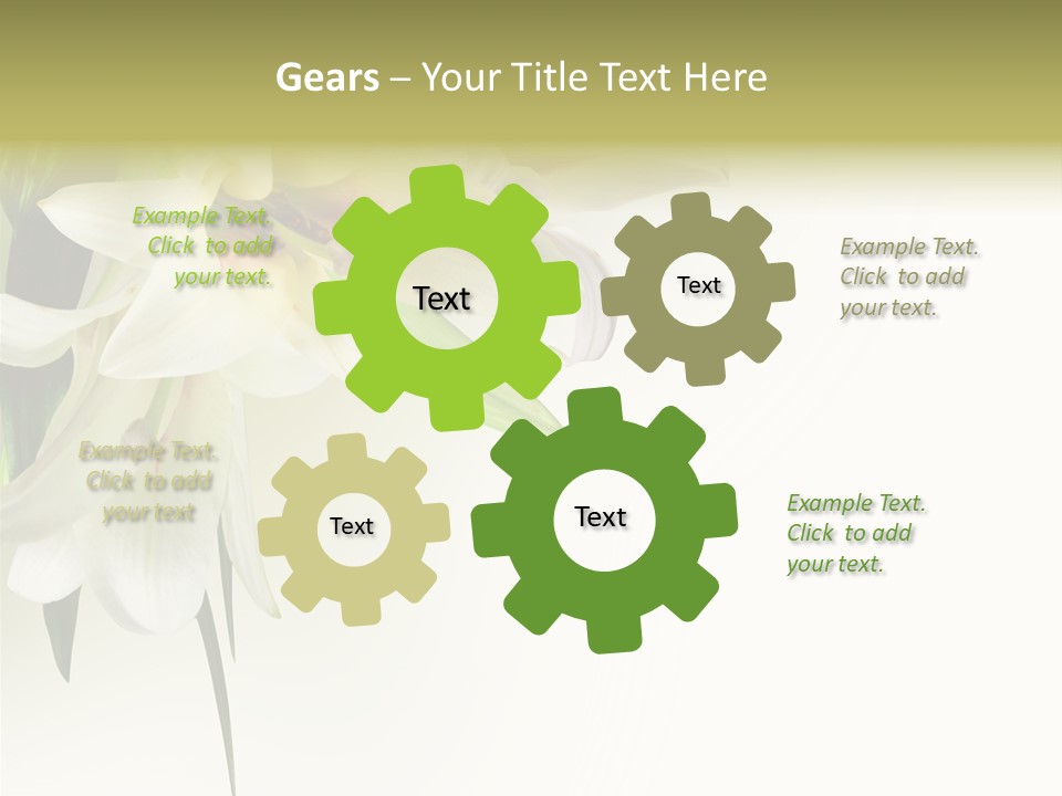 Beauty Lily Group PowerPoint Template