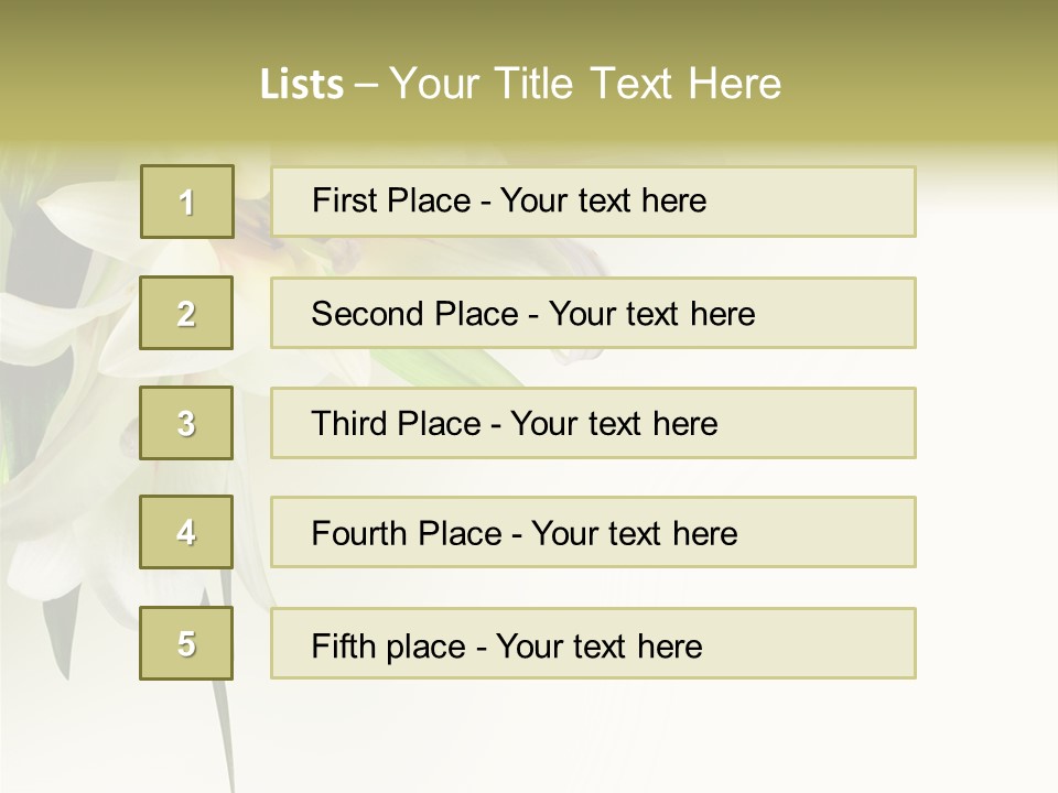 Beauty Lily Group PowerPoint Template