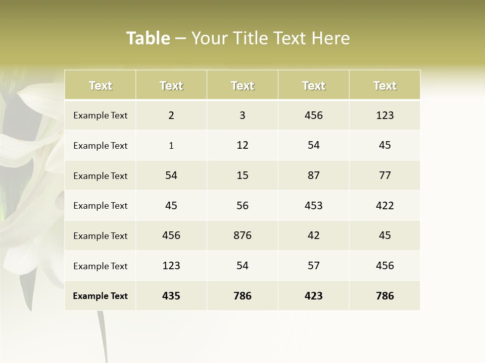 Beauty Lily Group PowerPoint Template