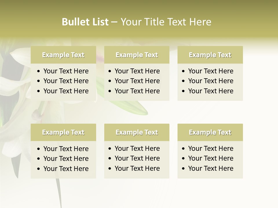 Beauty Lily Group PowerPoint Template