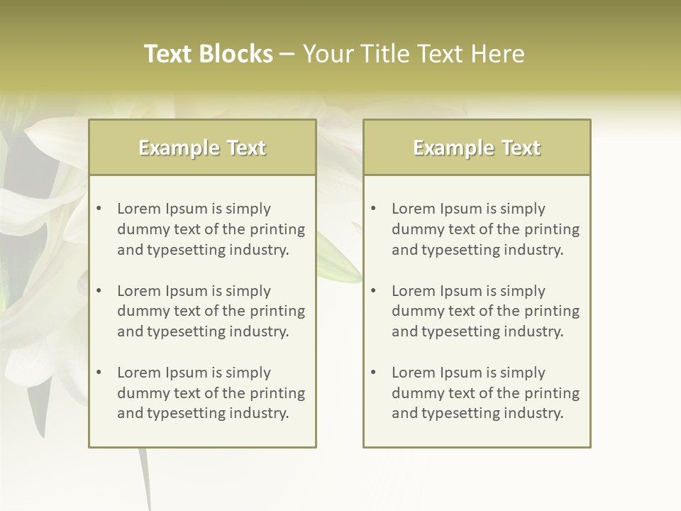 Beauty Lily Group PowerPoint Template