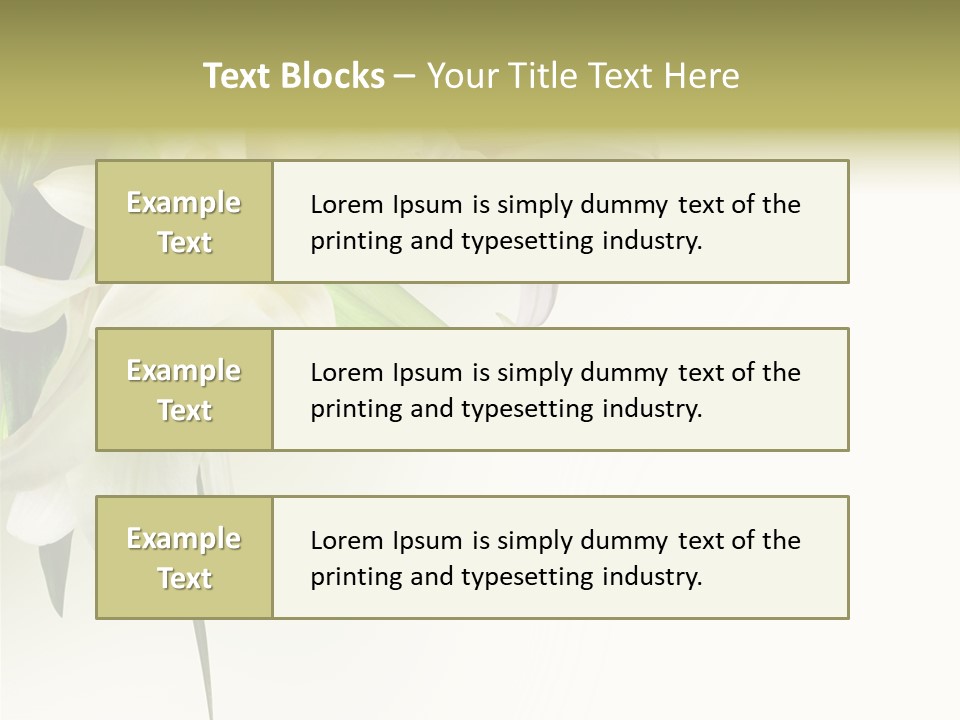 Beauty Lily Group PowerPoint Template