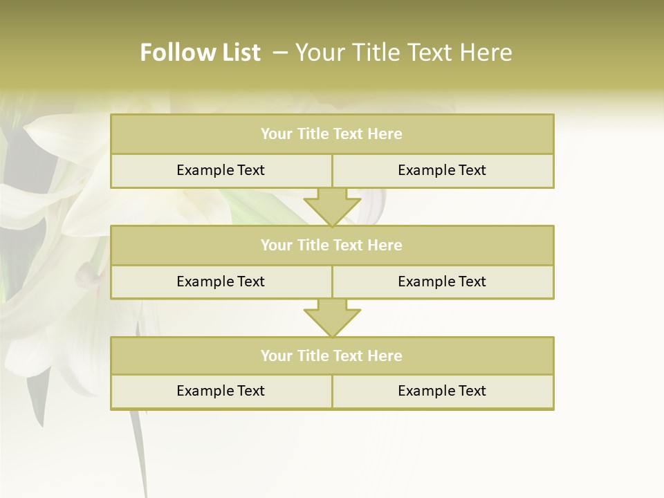 Beauty Lily Group PowerPoint Template