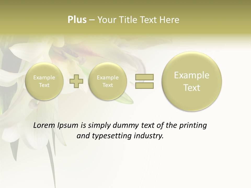 Beauty Lily Group PowerPoint Template