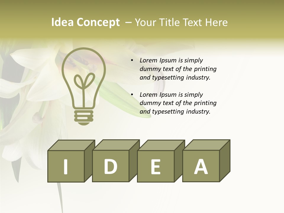 Beauty Lily Group PowerPoint Template