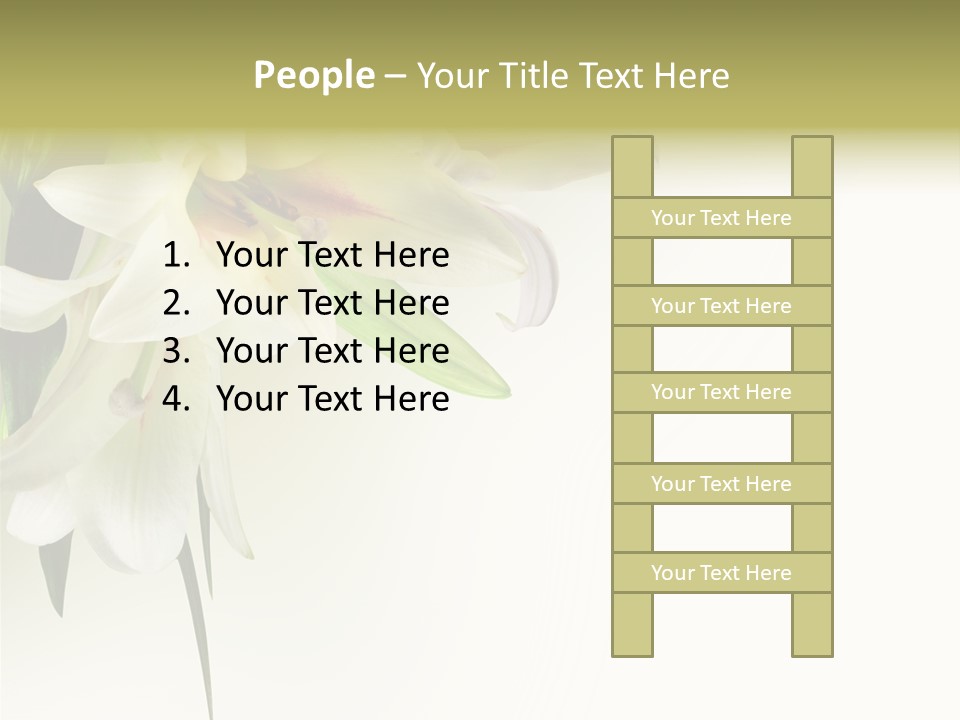 Beauty Lily Group PowerPoint Template