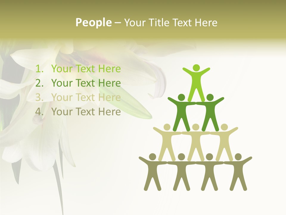 Beauty Lily Group PowerPoint Template