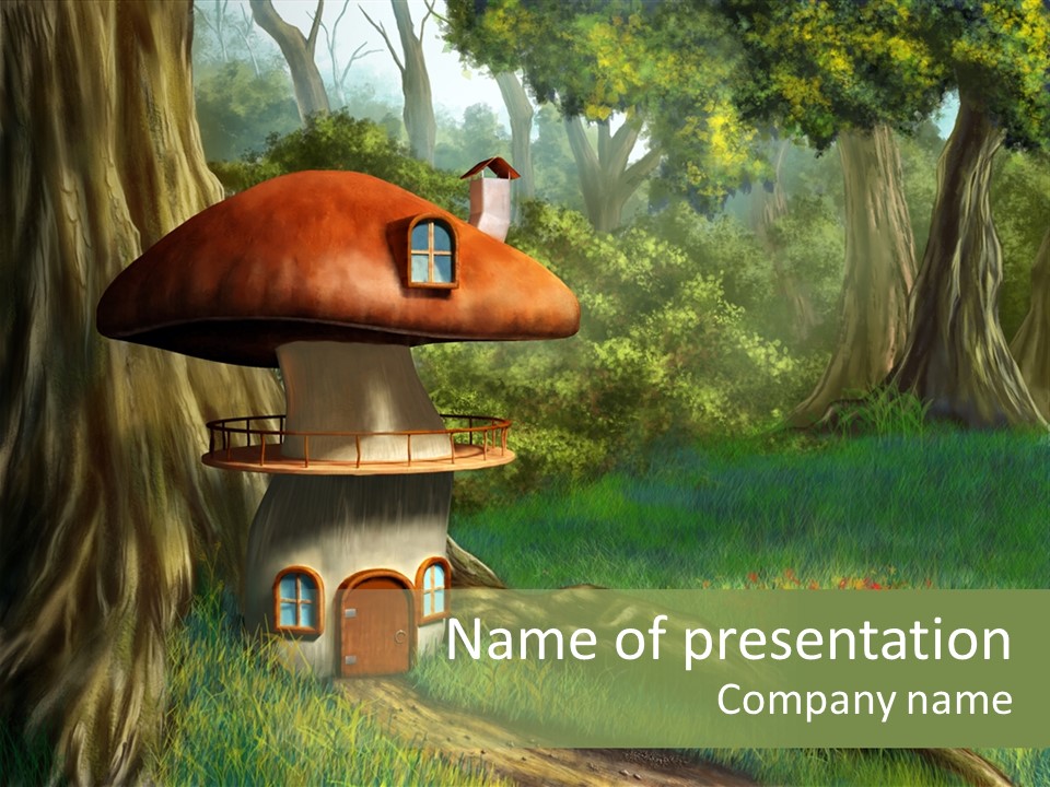 Green Fantasy Life PowerPoint Template