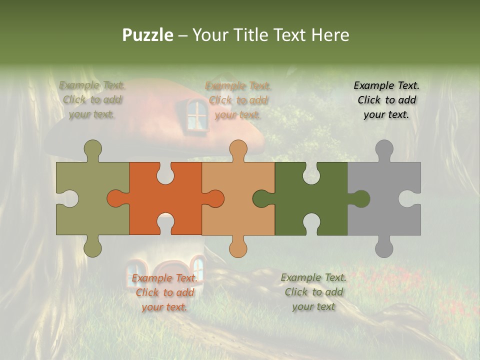 Green Fantasy Life PowerPoint Template