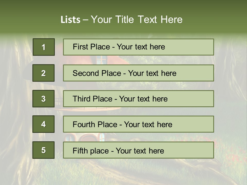 Green Fantasy Life PowerPoint Template