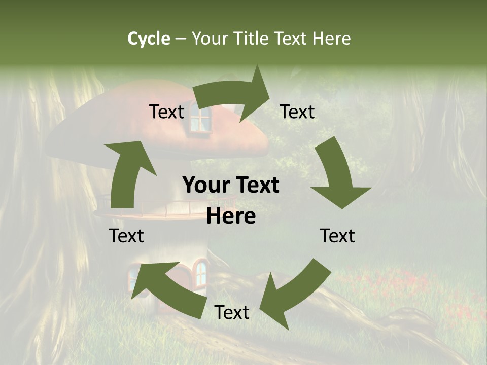 Green Fantasy Life PowerPoint Template