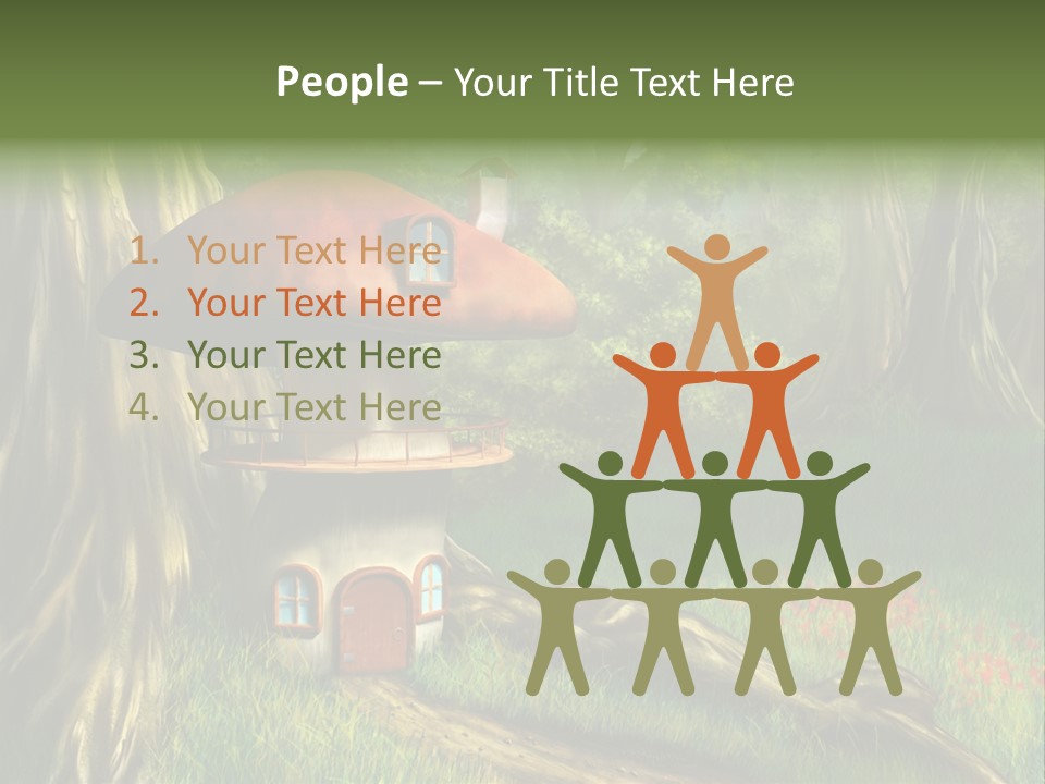 Green Fantasy Life PowerPoint Template