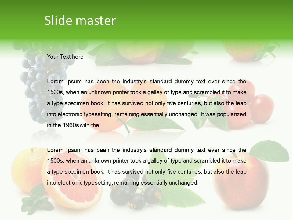 Background Cherry Organic PowerPoint Template