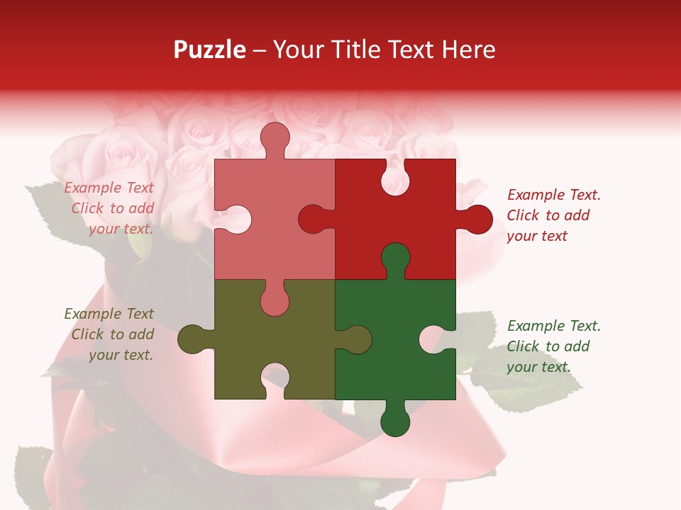 White Concept Ribbon PowerPoint Template