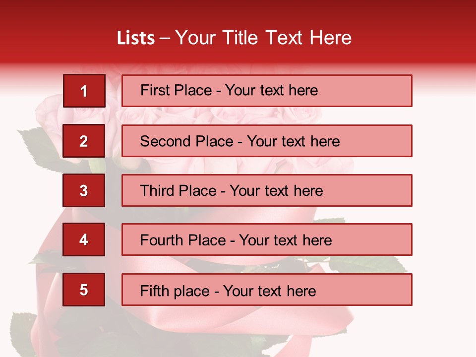 White Concept Ribbon PowerPoint Template