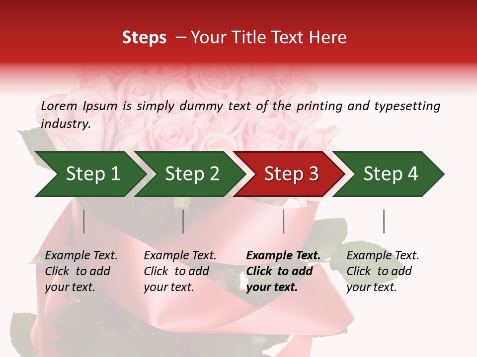 White Concept Ribbon PowerPoint Template