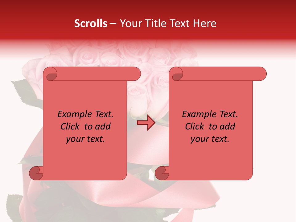 White Concept Ribbon PowerPoint Template