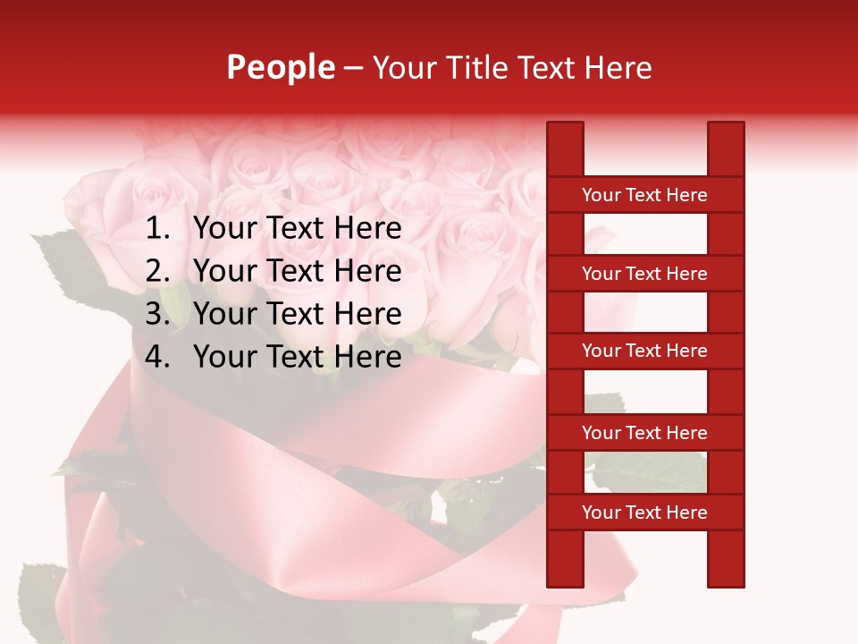 White Concept Ribbon PowerPoint Template