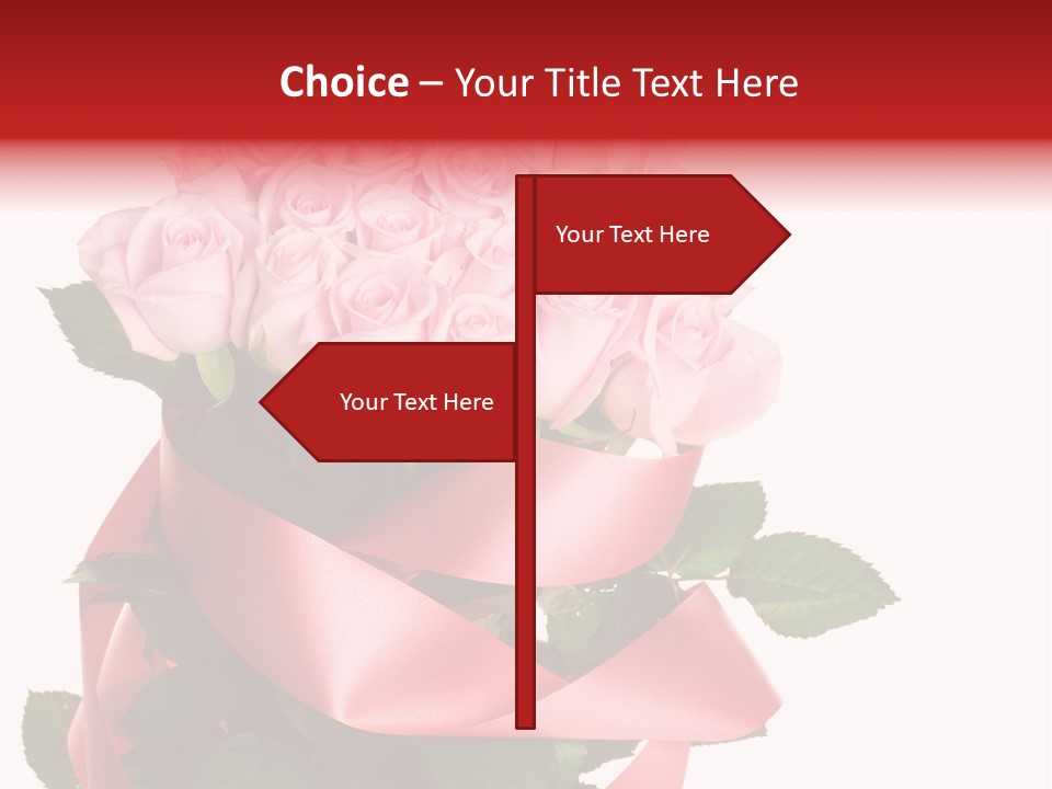 White Concept Ribbon PowerPoint Template