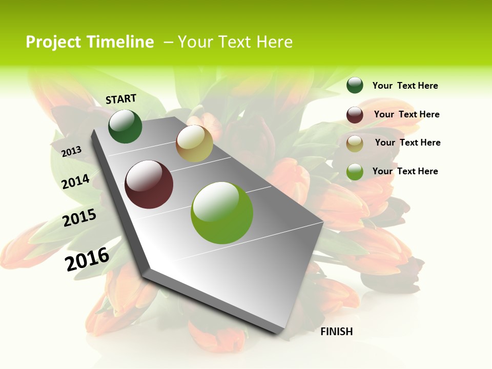 Mixed Bulbs Background PowerPoint Template