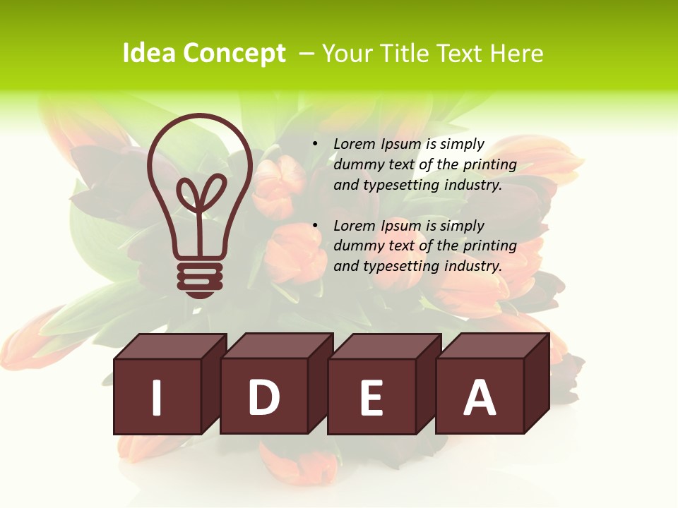 Mixed Bulbs Background PowerPoint Template