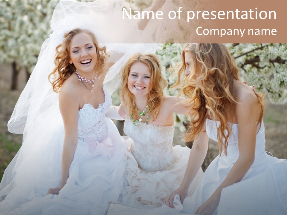 Nice Bush Bride PowerPoint Template