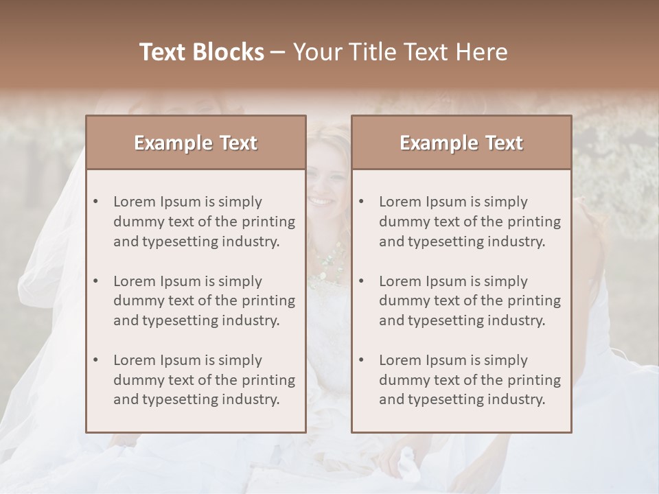 Nice Bush Bride PowerPoint Template