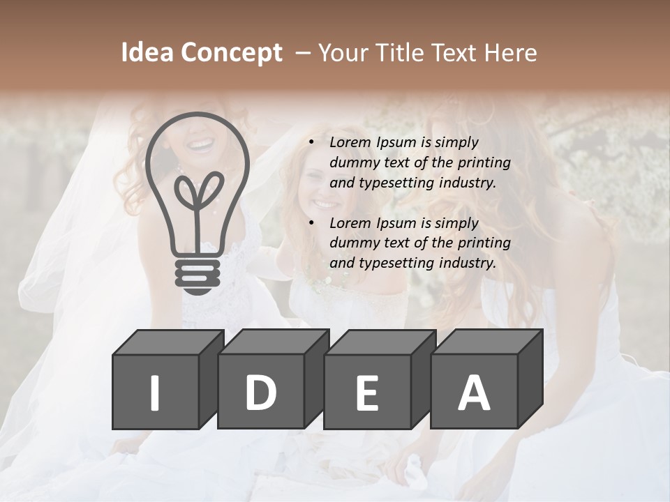 Nice Bush Bride PowerPoint Template