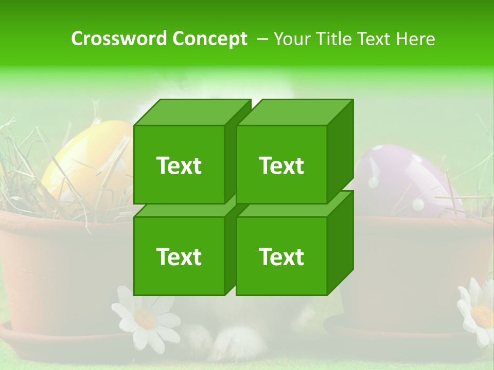 Hopping Grass Daisies PowerPoint Template