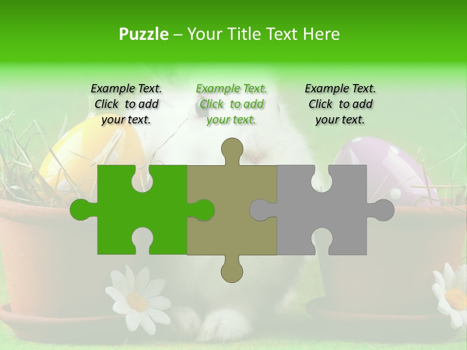 Hopping Grass Daisies PowerPoint Template