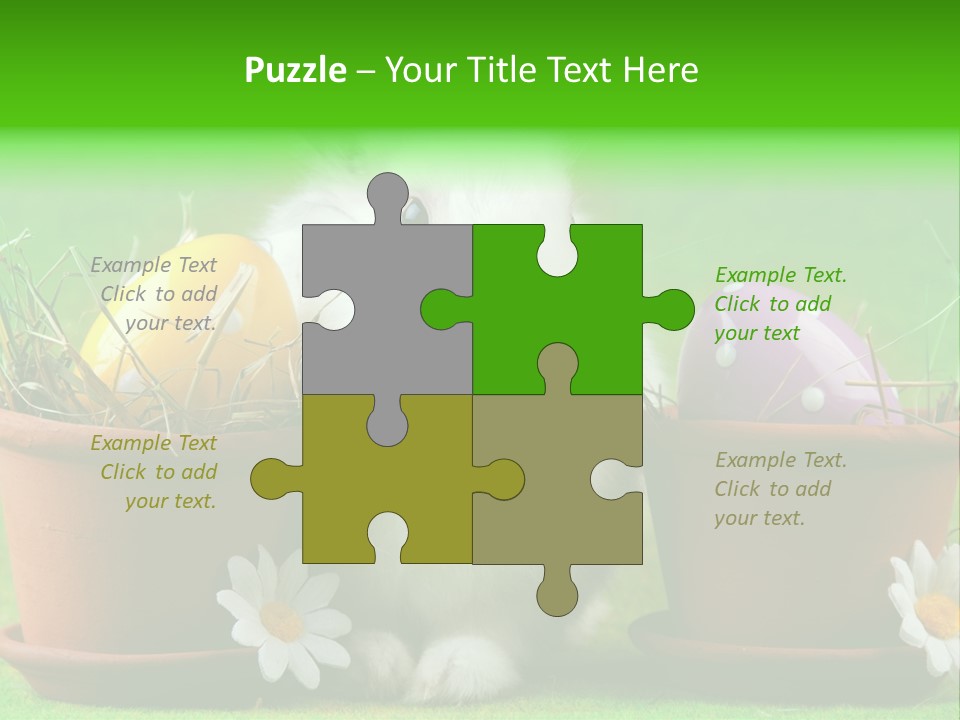 Hopping Grass Daisies PowerPoint Template