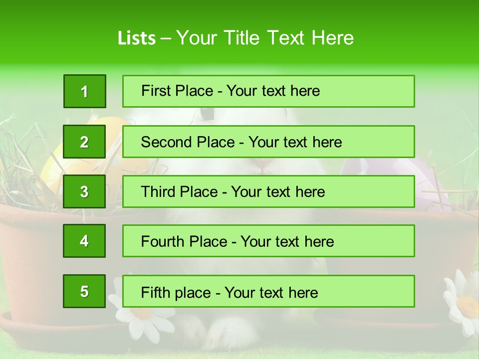 Hopping Grass Daisies PowerPoint Template