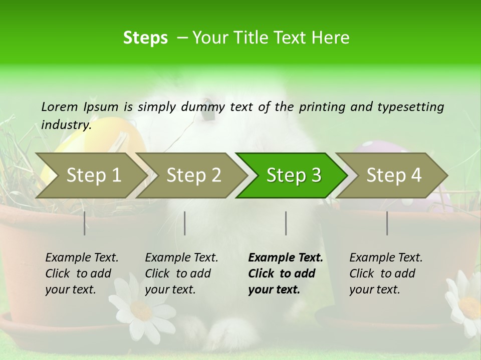 Hopping Grass Daisies PowerPoint Template