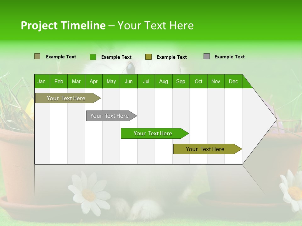Hopping Grass Daisies PowerPoint Template