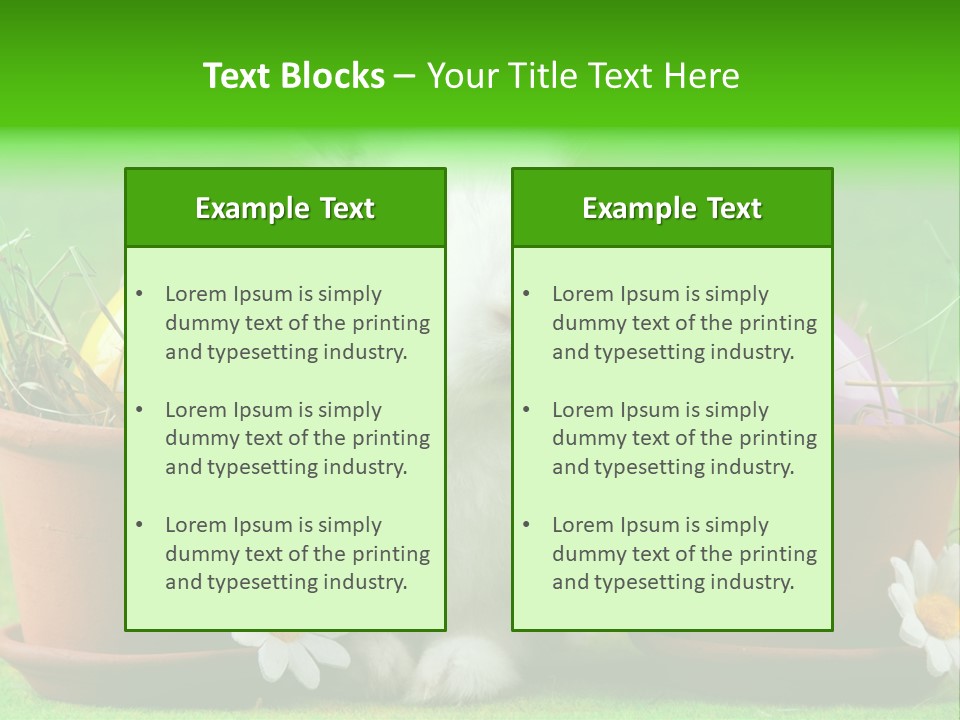 Hopping Grass Daisies PowerPoint Template