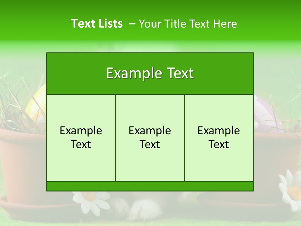 Hopping Grass Daisies PowerPoint Template