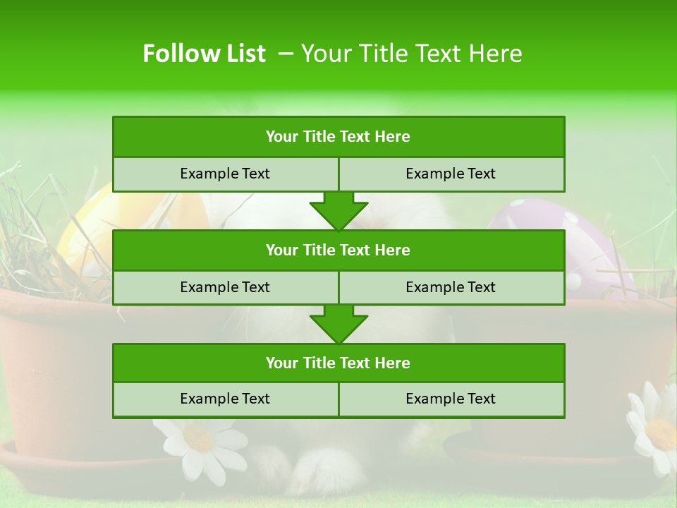 Hopping Grass Daisies PowerPoint Template
