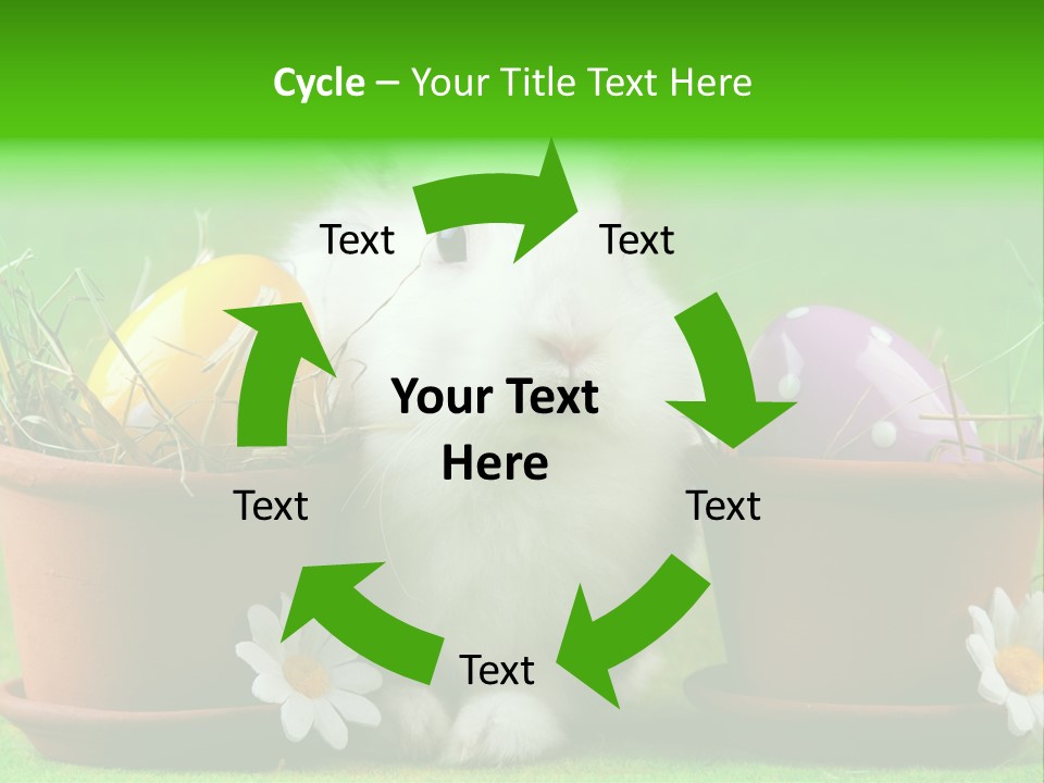 Hopping Grass Daisies PowerPoint Template