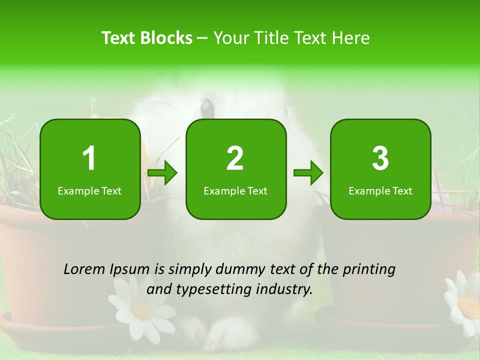 Hopping Grass Daisies PowerPoint Template