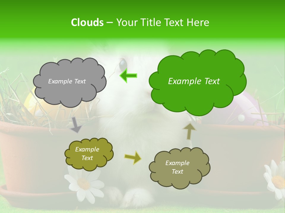 Hopping Grass Daisies PowerPoint Template