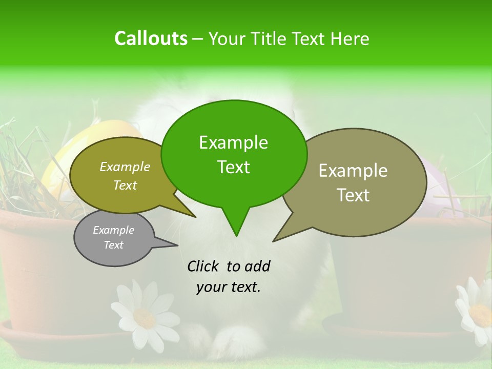 Hopping Grass Daisies PowerPoint Template