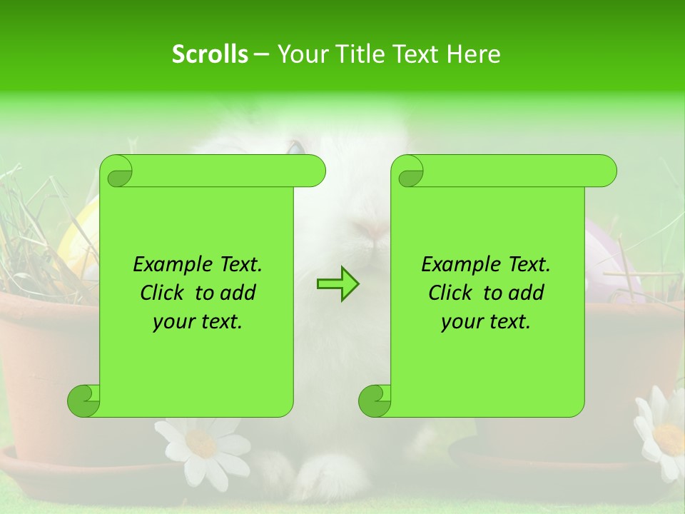 Hopping Grass Daisies PowerPoint Template