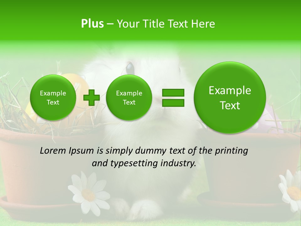 Hopping Grass Daisies PowerPoint Template