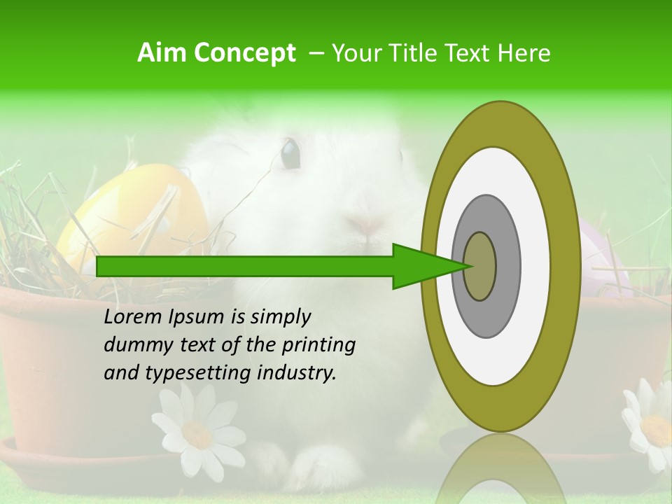 Hopping Grass Daisies PowerPoint Template
