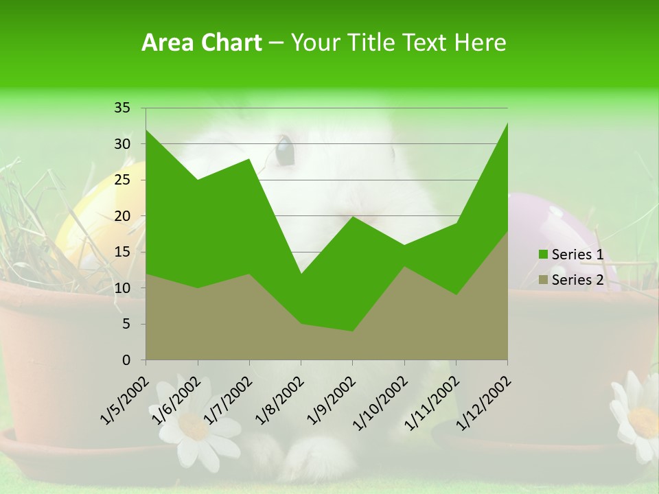 Hopping Grass Daisies PowerPoint Template