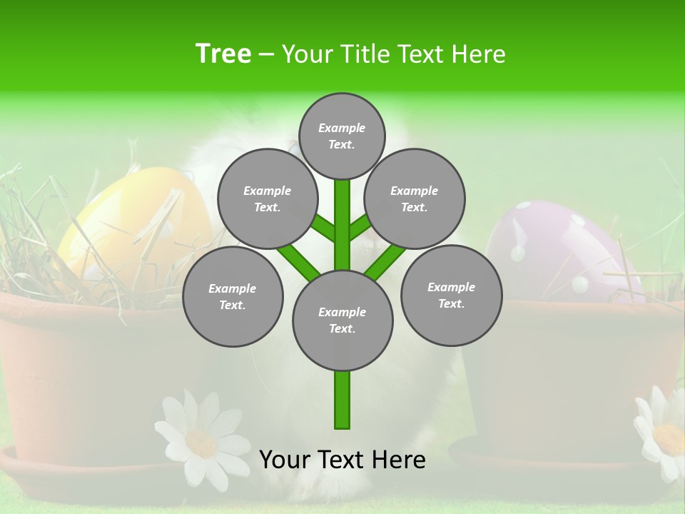 Hopping Grass Daisies PowerPoint Template