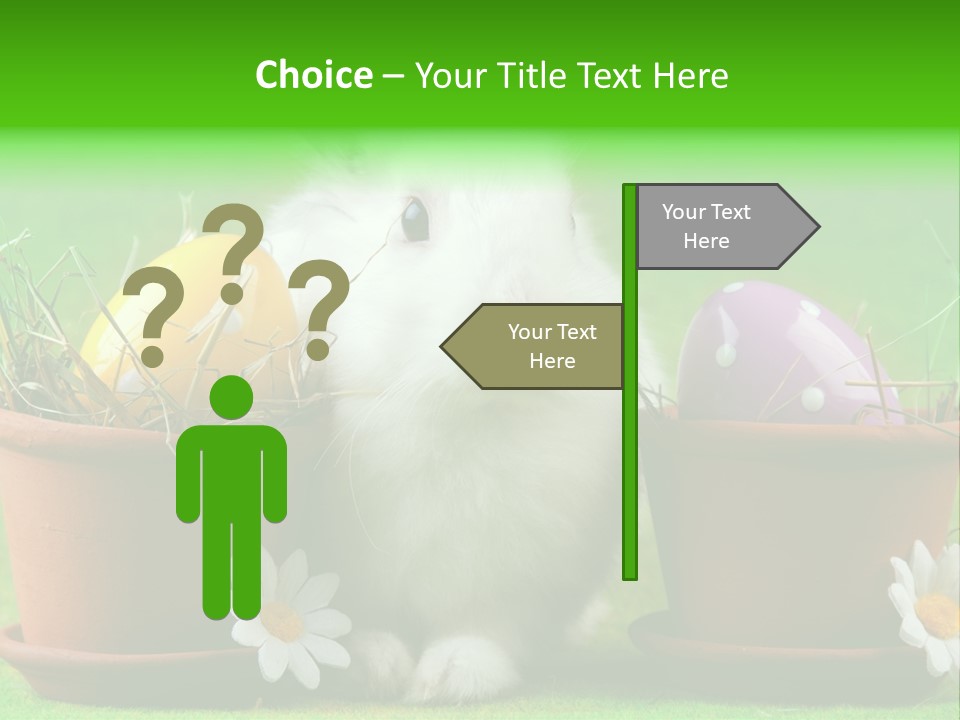 Hopping Grass Daisies PowerPoint Template