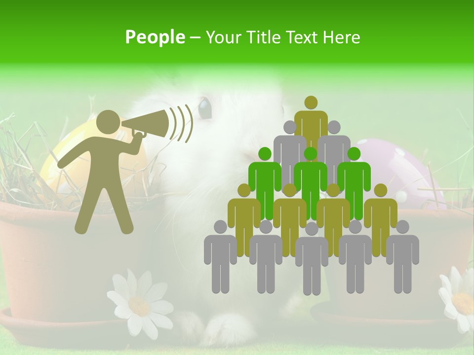 Hopping Grass Daisies PowerPoint Template