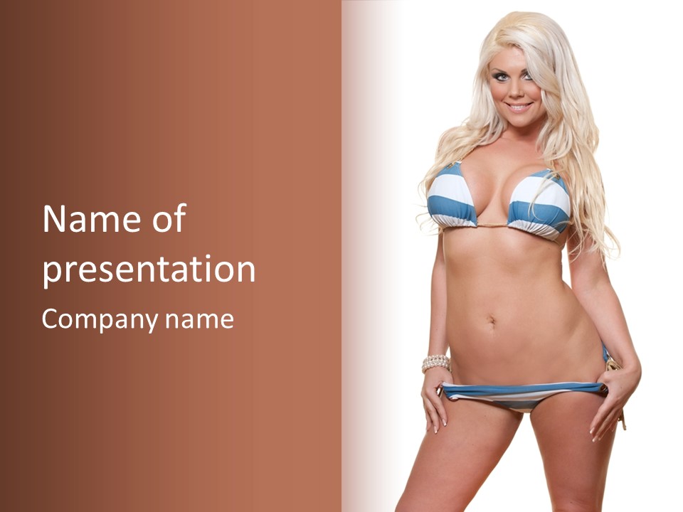 Hot Human Posing PowerPoint Template